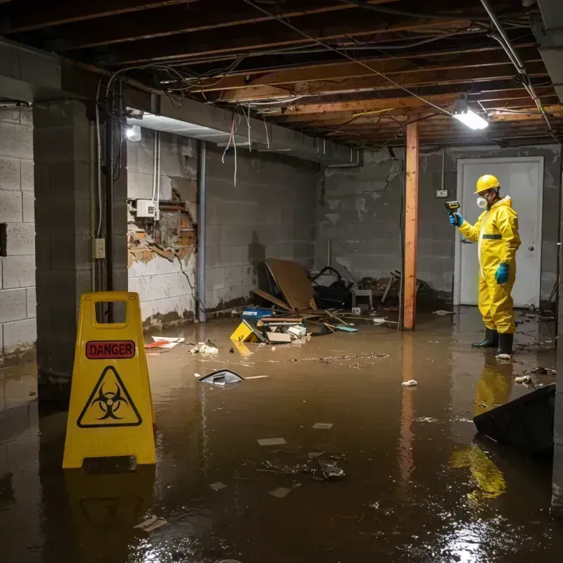 Flooded Basement Electrical Hazard in Wayne County, KY Property