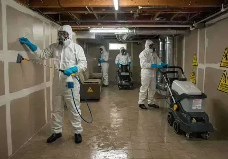 Basement Moisture Removal and Structural Drying process in Wayne County, KY